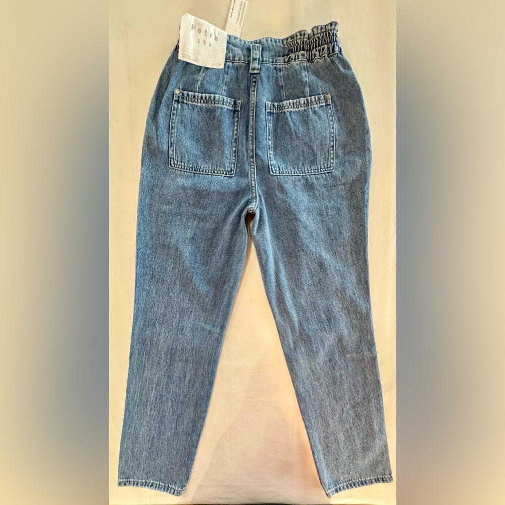 NWT PETRA153 High-Rise Paper-Bag Retro Jeans 100% Cotton (9/28) - Picture 5 of 16